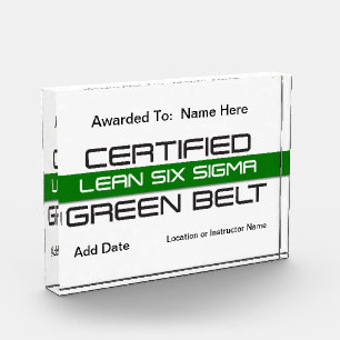 Bloc Photo Maigre certifié six récompenses de ceinture vert