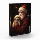 Bloc Photo Maltais avec Noël Festif du Père Noël (Gauche)