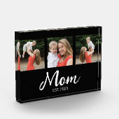 Bloc Photo Maman a établi un script moderne audacieux noir 3  (Gauche)