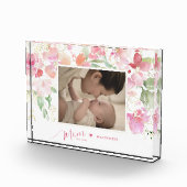Bloc Photo Maman Etablie Rose Push Aquarelle Florale (Droite)
