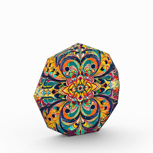 Bloc Photo Mandala Symphonie des couleurs – Floral psychédéli