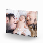 Bloc Photo Manuscrit rose d'or béni (Droite)