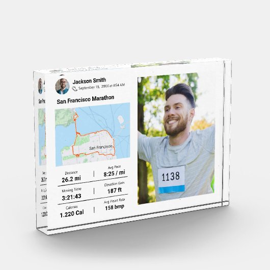 Bloc Photo Marathon | Half Marathon Meilleur coureur cadeau p (Gauche)
