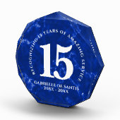 Bloc Photo Marbre Bleu Élégant 15 Anniversaire Du Travail (Droite)