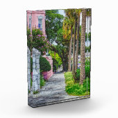 Bloc Photo Marcher le long de Rainbow Row (Gauche)