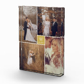 Bloc Photo Mariage Carré moderne Monogramme Collage Photo Blo (Droite)