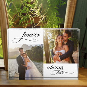 Bloc Photo Mariage élégant à lui pour toujours à elle toujour