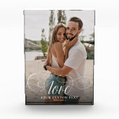 Bloc Photo MARIAGE Élégant Calligraphie Simple Couple (Devant)