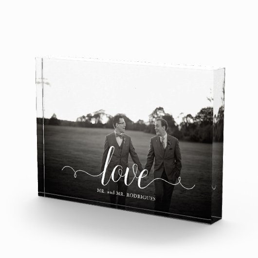 Bloc Photo Mariage gai de calligraphie simple d'image de (Droite)