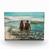 Bloc Photo Mariage Lune de miel - Destination de script blanc (Devant)