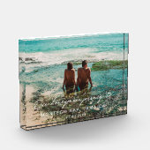 Bloc Photo Mariage Lune de miel - Destination de script blanc (Gauche)