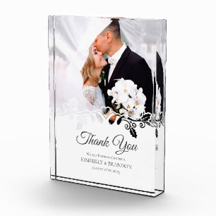 Bloc Photo Mariage photo simple blanc Merci