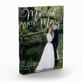 Bloc Photo Marié & Joyeux Mariage de Noël élégant (Gauche)