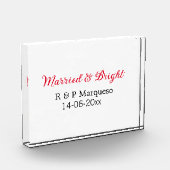 Bloc Photo Mariés & lumineux ajoutez le nom du couple date du (Gauche)