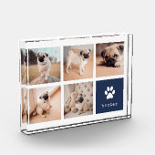 Bloc Photo Marine | Collage d'empreintes digitales de chien (Gauche)