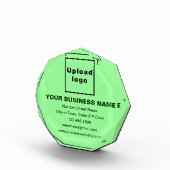 Bloc Photo Marque commerciale en forme d'octogone vert clair (Droite)