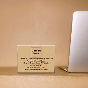 Bloc Photo Marque commerciale sur rectangle Brown clair