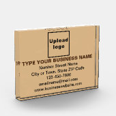 Bloc Photo Marque commerciale sur rectangle Brown clair (Gauche)