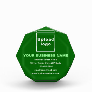 Bloc Photo Marque d'affaires en forme d'octogone vert