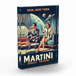 Bloc Photo Martini Space Travel Affiches New York