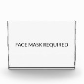 Bloc Photo Masque de visage Requis signe simple noir et blanc (Devant)