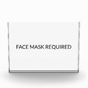 Bloc Photo Masque de visage Requis signe simple noir et blanc