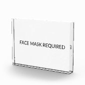 Bloc Photo Masque de visage Requis signe simple noir et blanc (Droite)