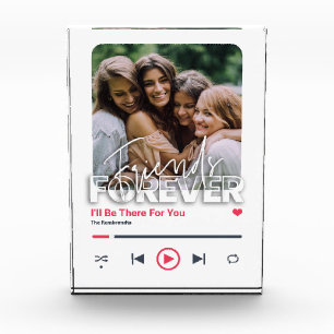 Bloc Photo Meilleur Ami Personnalisé Chanson Verre Art Couver