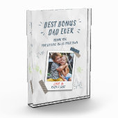 Bloc Photo Meilleur Bonus Papa Fête des pères Custom Stepdad (Gauche)