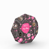 Bloc Photo Meilleur Chien Maman Cute Rose Coeur Fleur Photo C (Gauche)