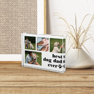 Bloc Photo Meilleur Chien Papa Jamais Collage