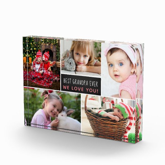 Bloc Photo Meilleur Collage photo de grand-père (Droite)