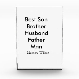 Bloc Photo Meilleur homme fils mari papa citations ajouter no