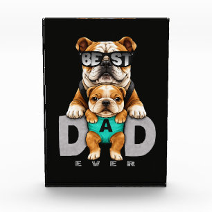Bloc Photo Meilleur papa bouledogue de tous les temps – Fête