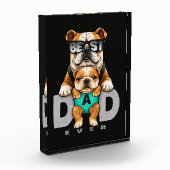 Bloc Photo Meilleur papa bouledogue de tous les temps – Fête  (Gauche)