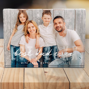 Bloc Photo Meilleur papa Jamais Athlétisme Fête des pères pho