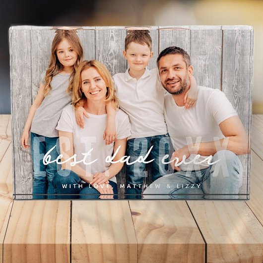 Bloc Photo Meilleur papa Jamais Athlétisme Fête des pères pho