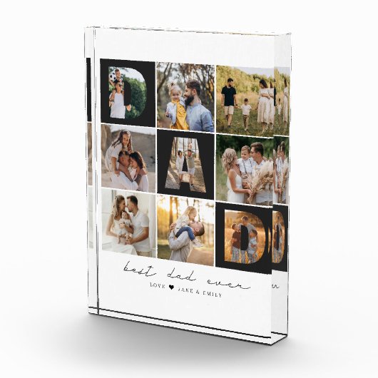 Bloc Photo Meilleur papa jamais Fête des pères 9 Photo Collag (Droite)