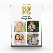 Bloc Photo Meilleur papa jamais père 4 Famille (Devant)