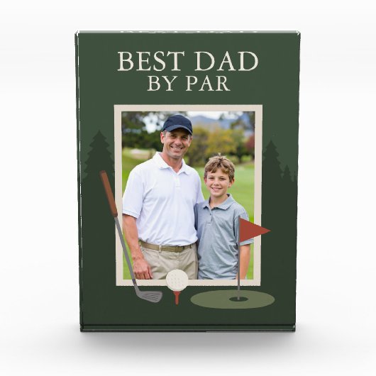 Bloc Photo Meilleur papa par Par Golf Cadeau pour papa (Devant)