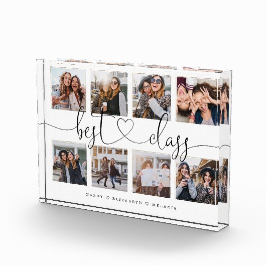 Bloc Photo Meilleure Classe Cadeau Script Pour Les Amis Colla (Droite)