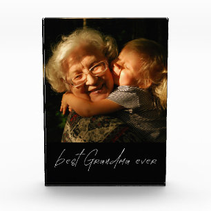 Bloc Photo Meilleure Grand-Mère Moderne Cadeau Personnalisé