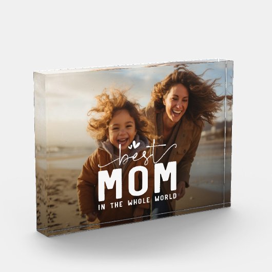 Bloc Photo Meilleure maman dans le monde entier la journée de (Gauche)