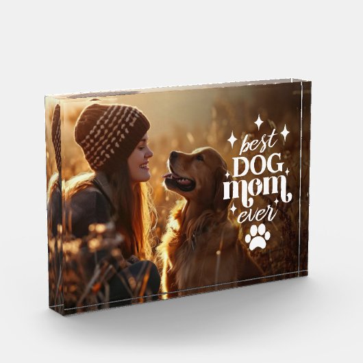 Bloc Photo Meilleure maman DOG jamais mère jour (Gauche)