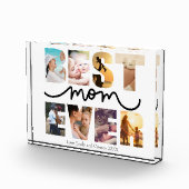 Bloc Photo Meilleure maman jamais heureux mères jour texte en (Droite)