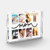 Bloc Photo Meilleure maman jamais heureux mères jour texte en (Gauche)