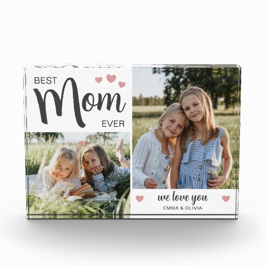 Bloc Photo Meilleure maman Jour des mères rose (Devant)