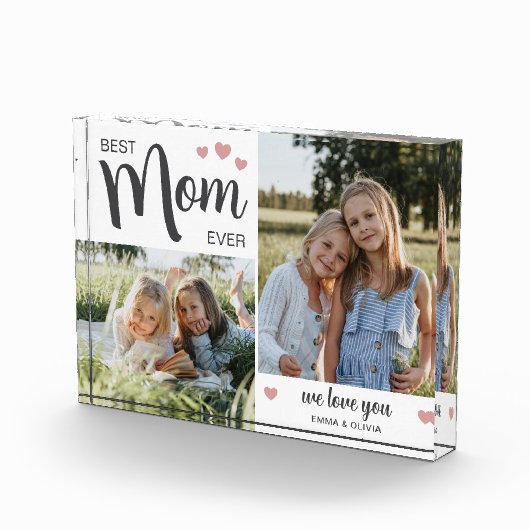 Bloc Photo Meilleure maman Jour des mères rose (Droite)