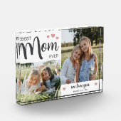 Bloc Photo Meilleure maman Jour des mères rose (Gauche)