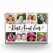 Bloc Photo Meilleure Tante Ever 8 photo Collage Heart Keepsak (Devant)